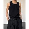 2025 Summer New Arrival K-style Sports Wear Easiest for Match Loose Rib Sleeveless Vest Tops Bottoming Shirt Men and Women Fashion