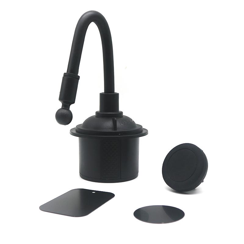 Magnetic Car Cup Holder Cellphone Mount Stand for Mobile Cell Phones Adjustable Car Cup Phone Mount чёрный
