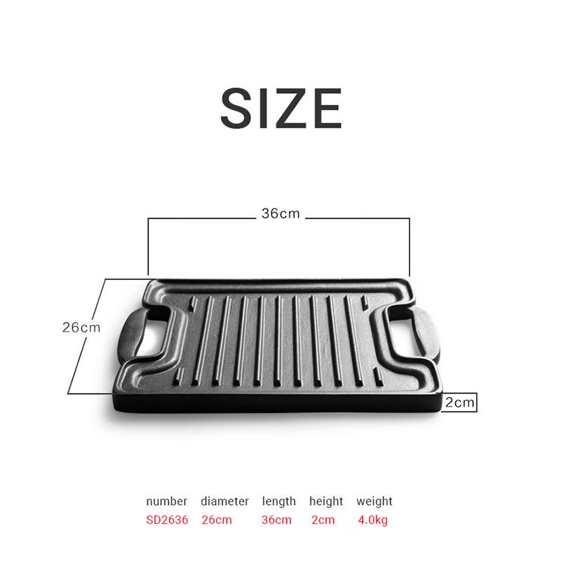 SMVP Cast Iron Coated Griddle Pan