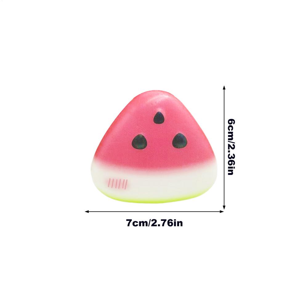 6X7cm Cute Watermelon Squeeze Toys Flexible Slow Rebound Fruit Sensory Toys Portable Pocket Stress Relief Games Soft Squshy Toy