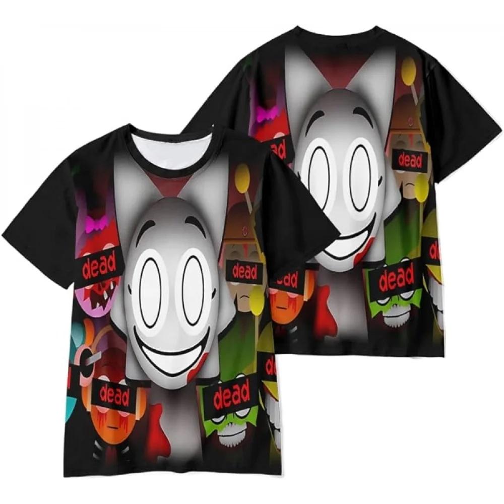 Fashion Streetwear Summer Sprunki Game 3D Printed T-Shirts Men Women Oversized Short Sleeve T Shirt Male Tees Tops Man Clothing