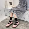 Shallow Mouth Round Head Student Small Leather Shoes Harajuku Lolita Shoes Flat-soled Buckle Single Shoes