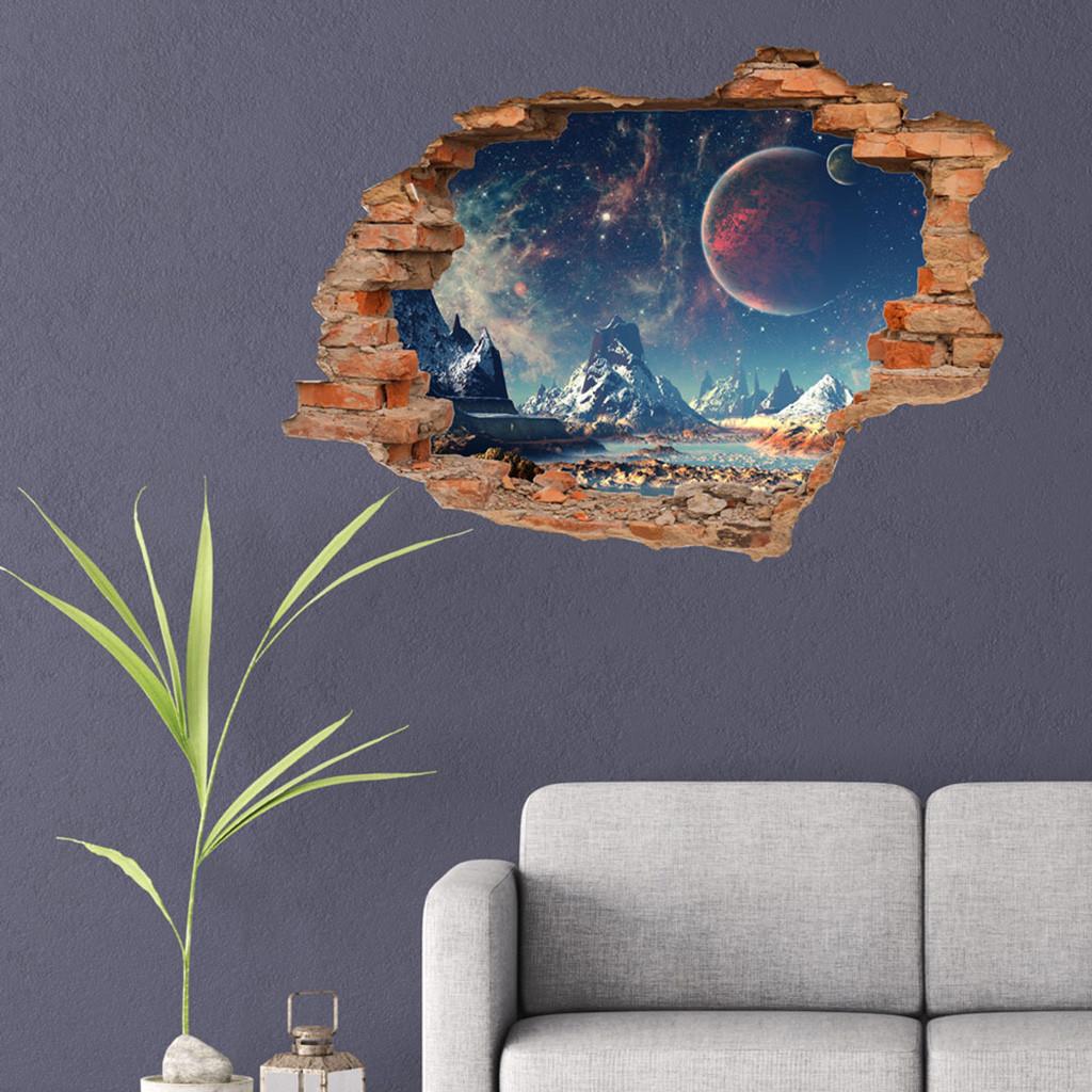 3D Boden-/Wandaufkleber Abnehmbare Wandbilder Vinylkunst Wohnzimmerdeko