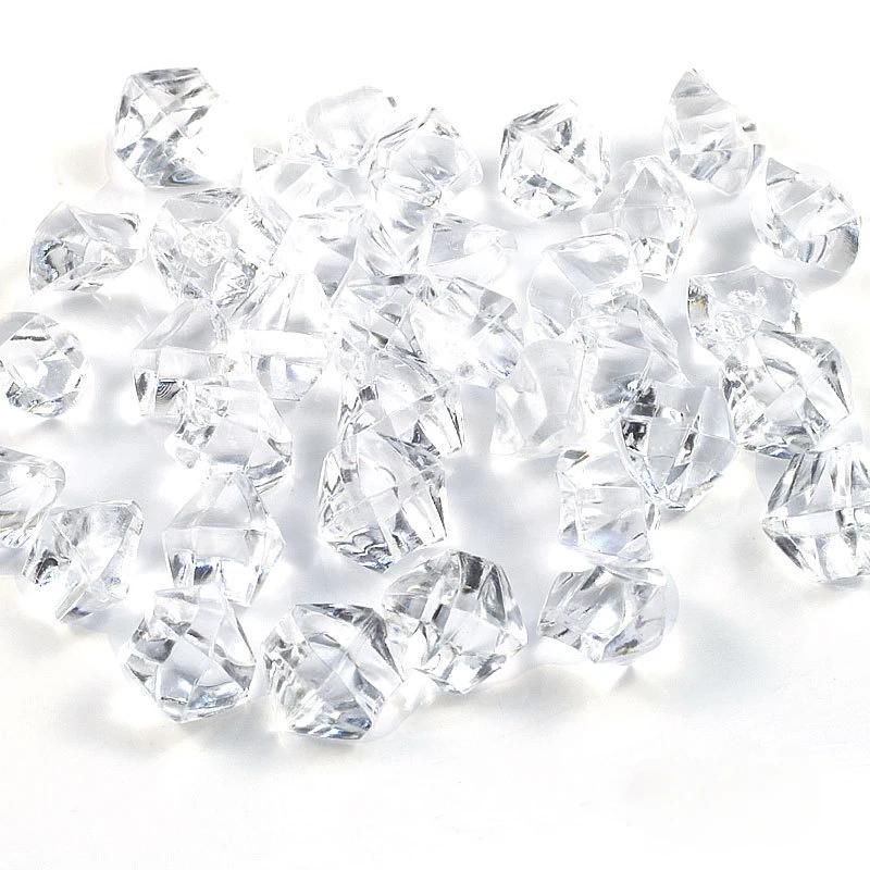 

100/200 шт. Кристали Кристал Домашній декор Хеллоуїн Прикраса Аквариуми Ваза Дорогоцінний камінь Подрібнений лід Камінь Прикраси саду для акваріума 100pcs чистий