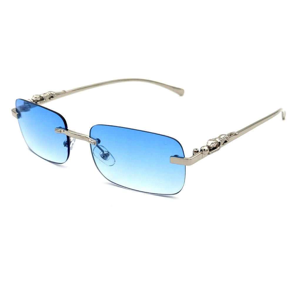 New Rimless Square Sunglasses Men's and Women's Retro Decorative Metal Sunglasses