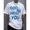 European Size Men's Casual Sportswear Short-sleeved Shirt, Trendy 2D Printed Pattern, Stretchy and Comfortable, Suitable for Sports, Travel