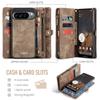 Detachable Magnetic Leather Phone Case for Google Pixel 10 Pro XL Pixel9 9A Wireless Charging Card Slot Wallet Hand Strap Cover