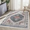 Vintage Classic Geometric Floral Carpet Non-slip Soft Mat Modern Minimalist Area Rug for Living Room Bedroom Home Decoration