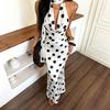 French Hepburn Style 2026 New Sexy Polka Dot Print Pocket Collar Halter Waist Pleated Dress