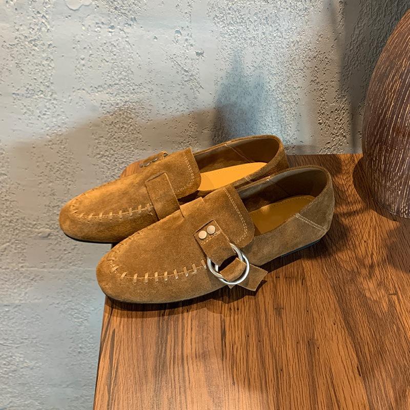 The first layer of sheepskin insoles is worn twice for women's autumn new high-end leather single shoes, not tired feet women's shoes