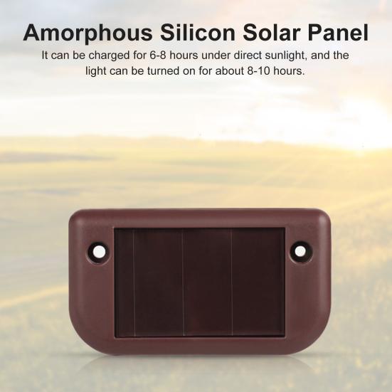 Solar-Deckleuchte, wasserdicht, wetterfest, IP65, lichtbeständiger Sensor, einfache Installation, lange Lebensdauer, dekoratives ABS