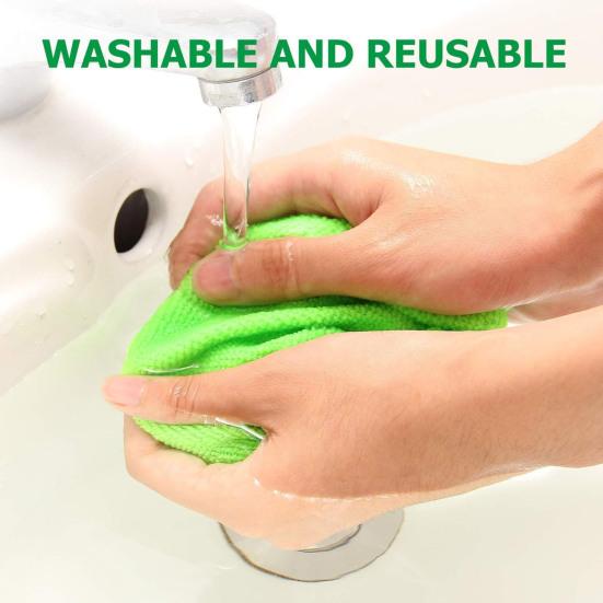 Extendable Car Windshield Cleaner Microfiber Pads Microfiber Cleaning Brush Rotating Head with 4 Windshield Cleaning Kit
