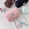 Canvas Stippen Etui Eenvoudig Esthetisch Schrijfgerei Pouch Draagbare Kleine Opbergtas Voor Studenten Terug Naar School Benodigdheden
