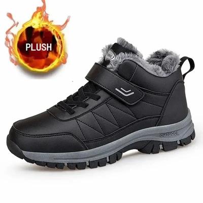 Fashion 2024Unisex Winter Boot Waterproof Leather Snow Boots for Women Plush Warm Cotton Shoe Non Slip Hiking Boots for Men Botas Hombre