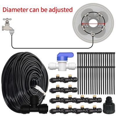 Misting Cooling System Outdoor Garden Lawn Automatic Atomization Sparyer Irrigation Kit Mist Fan Ring Fog Maker Nebulizer 6-15M
