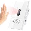 US PC Smart Glass Screen Panel Wall Switches Infrared Sensor Double Pole 90-250V 10A Power Supply 240V Single Pole
