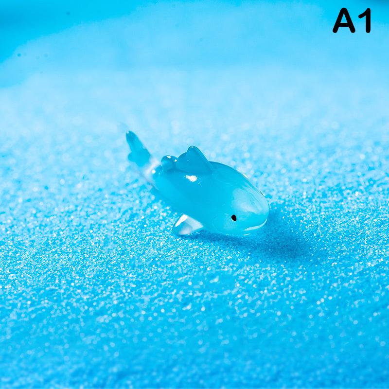 Luminous Fish Marine Animal Ornament Glow Pendant Micro Garden Craft Resin Landscape Fish Tank Desktop Decoration