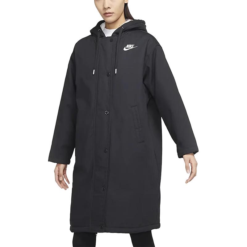 Nike Piumini Donna Grigio Nero Con Cappuccio Moderato Altro FD6684-045