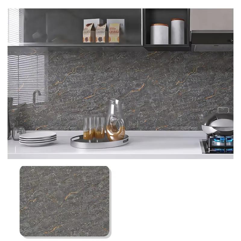 Sticker 1PCS Marbled Wallpaper Self-adhesive Thickened Waterproof Tile Wall Sticker Cabinet Cooktop Desktop Oil-proof