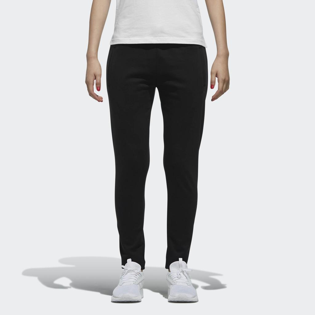 Adidas Neo Knitted Straight Leg Running Pants Women Pants Black DX0046