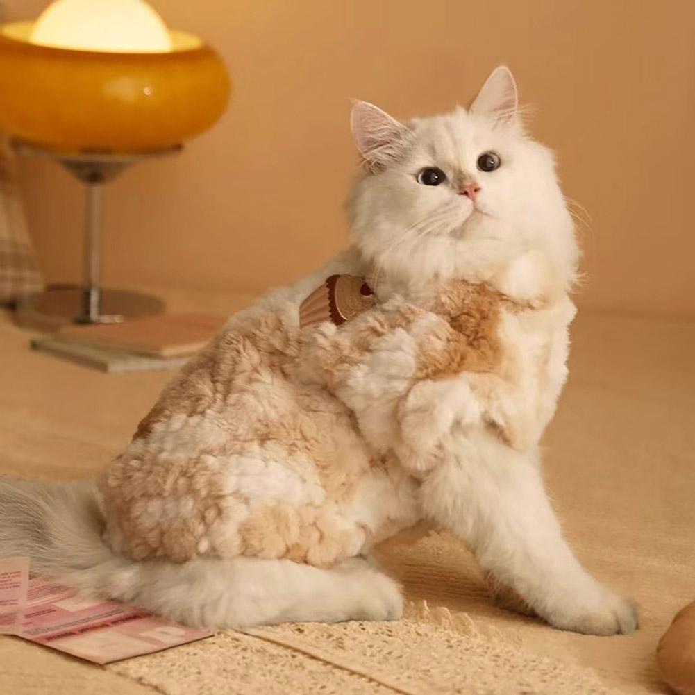 For 2.5-7kg Warm Cat Vest Kawaii Winter Cat/Dog Clothing Soft Fabric Pet Fashion Plush Vest Pet Accessories for Winter