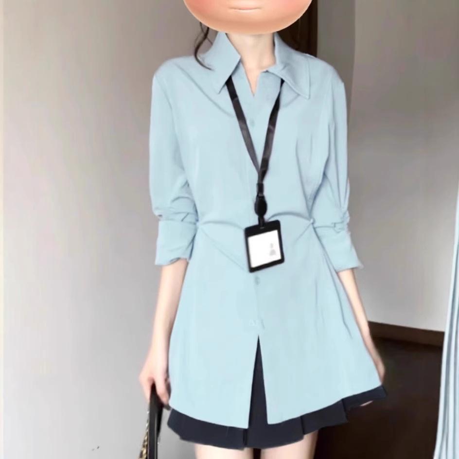 Korean Trendy Spring Slimming A-line Short Sleeve Two-piece Set for Women