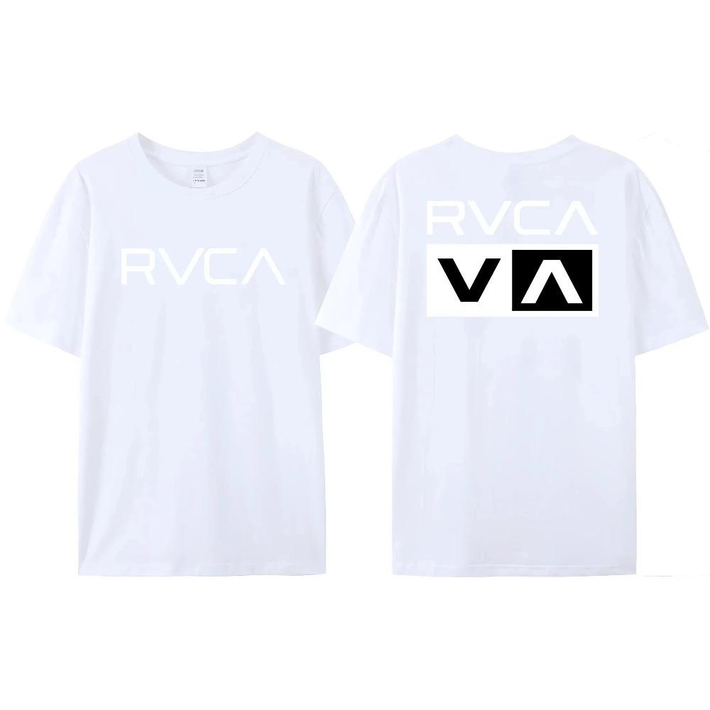 T-shirt RVCA 100% Cotone Uomo Donna THE BALANCE OF OPPOSITES Maglietta T-shirt Design Oversize Manica Corta T-shirt Brand Top Abbigliamento