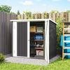 Capanno da Giardino - Cabina da Giardino 1,26 m² - Capanno Porta Attrezzi 2 Porte Bloccabili - dim. 147L x 86P x 134A cm - Lamiera d'Acciaio Bianco Nero