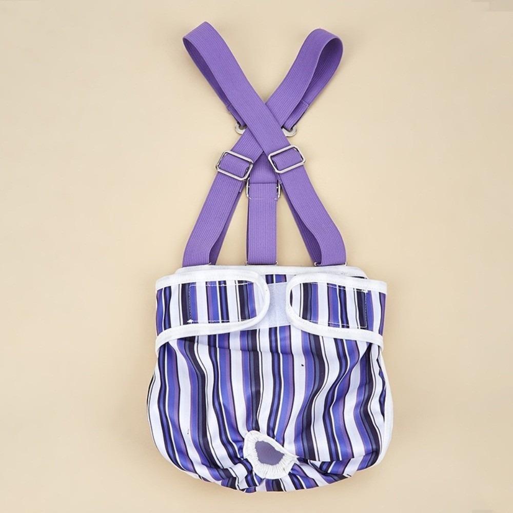 Striped Design Dog Diaper Suspenders Washable Pet Physiological Pants  Puppies Period
