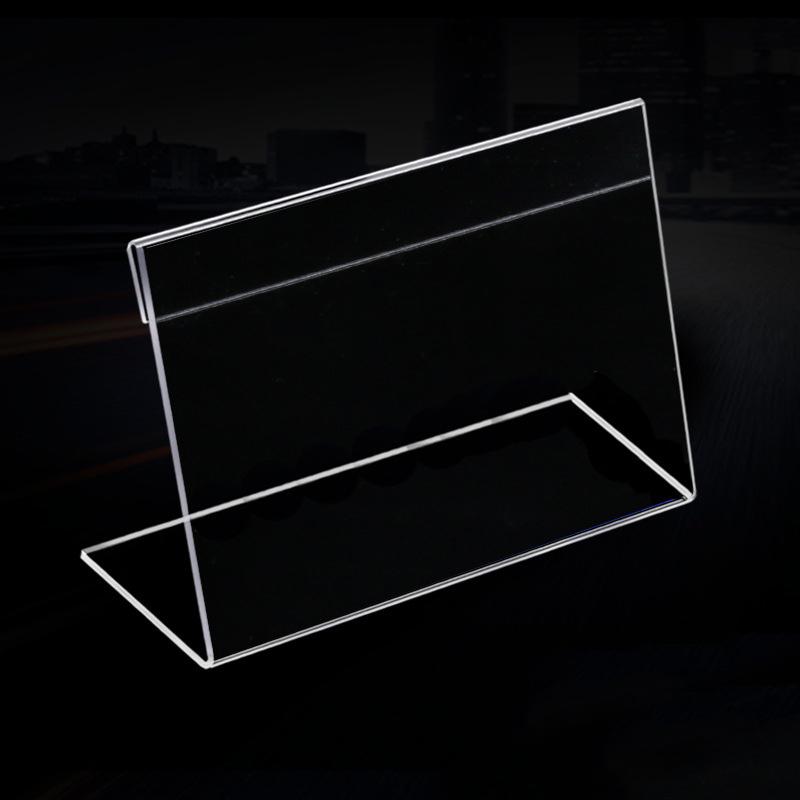 

Transparent Acrylic Picture Frame Display Stand Desk Card Holder Price Tag Clip Sign Store Exhibit Home Office прозрачный
