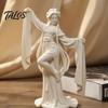 Fine Water Sleeve Dancer 3D Printed Ancient Chinese Ornament, Elegant Flowing Figurine, Artistic Tea Room Accents Traditional Oriental Aesthetic