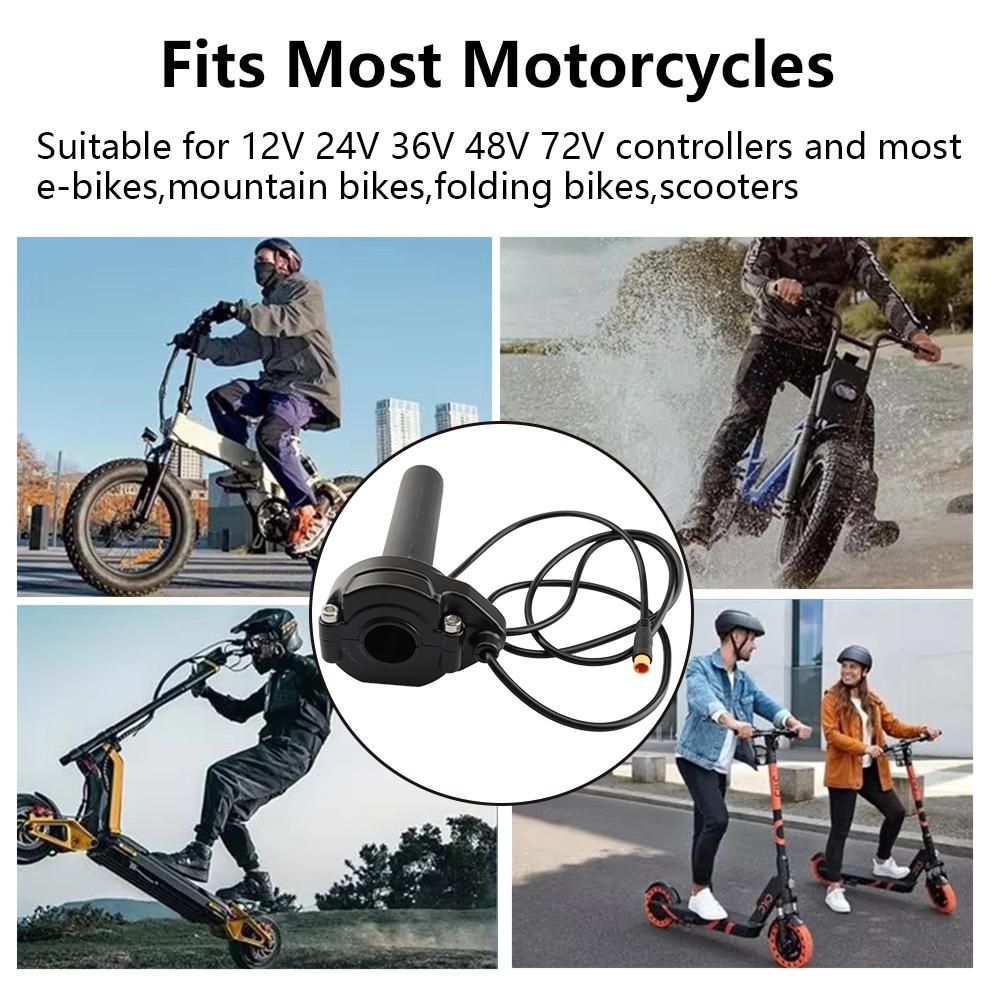 E-Bike Vollgas-Drehgriff-Stecker für Elektrisches Dirtbike Roller E-Bike Lenker Beschleuniger Zubehör Gasgriffe 2
