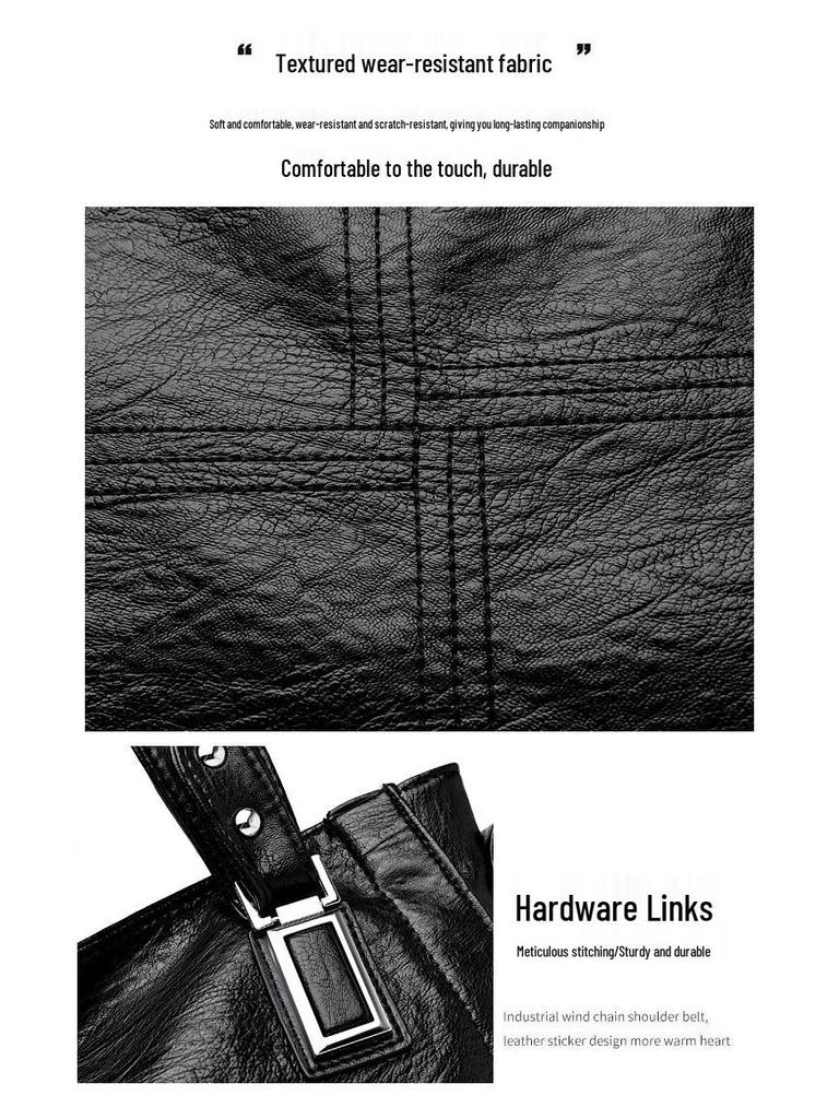 Cross-border Women's Handbag 2025 - Large Capacity Soft Leather Tote and Crossbody Bag