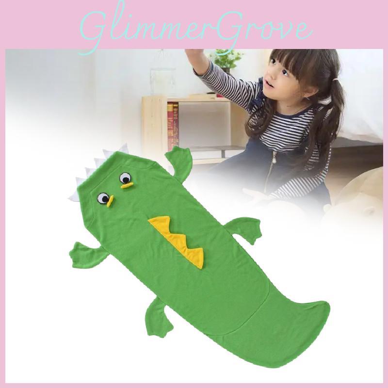 Cartoon Pattern Crocodile Blanket Bedding Sleeping Bag Bedroom Supplies Gift
