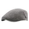 Men's beret with warm stripes for autumn and winter, warm and comfortable, suitable for outdoor windproof and cold insulation