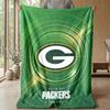 Green Bay Packers Flannel Fleece Blanket Cozy Warm Throw Blanket For Couch Bed Travel All Season Use