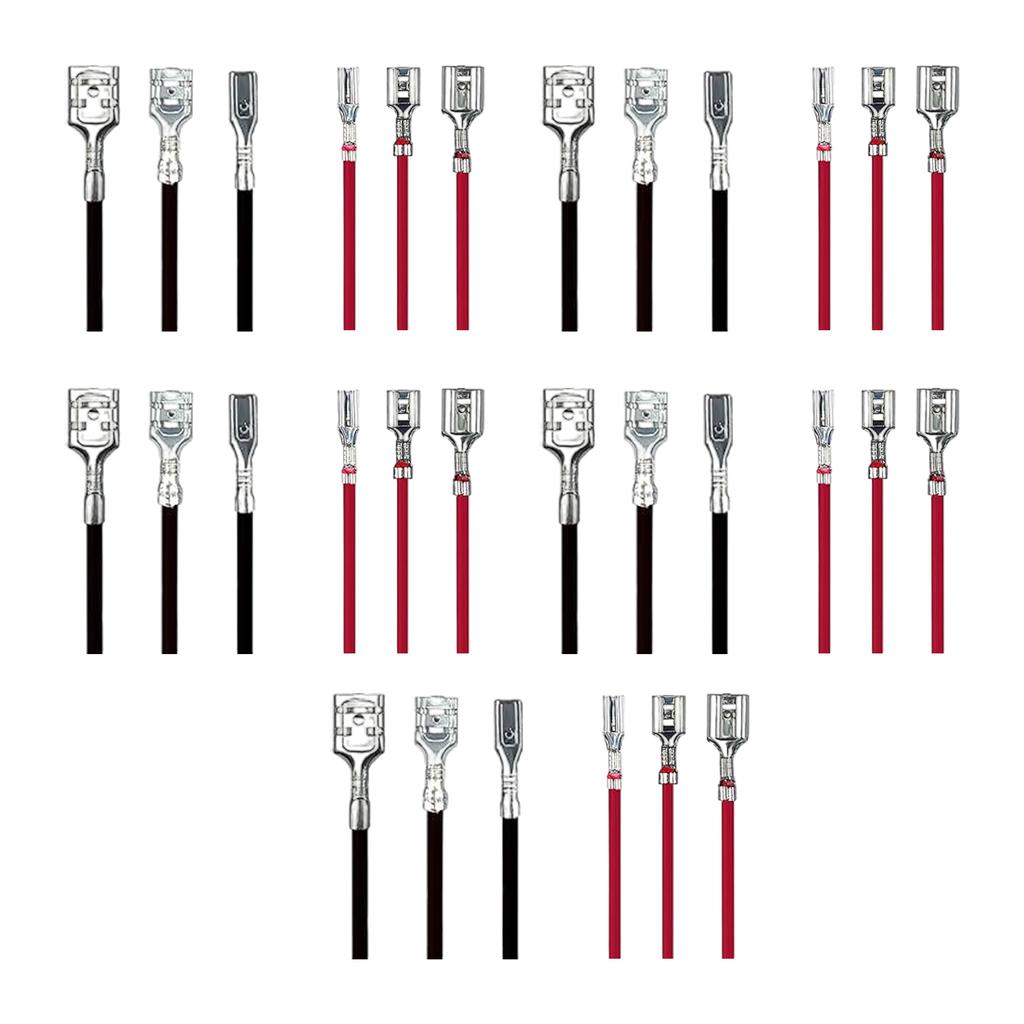 30Pcs 2.8/4.8/6.3mm Female Speaker Wire Connector with Insulating Sleeves Spade Crimp Terminal Quick Splice Connector