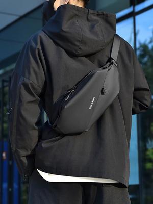 Herren Leichte Umhängetasche Brusttasche: Großes Fassungsvermögen, Wasserdicht, Sportliches Casual-Design, Handytasche für die Taille