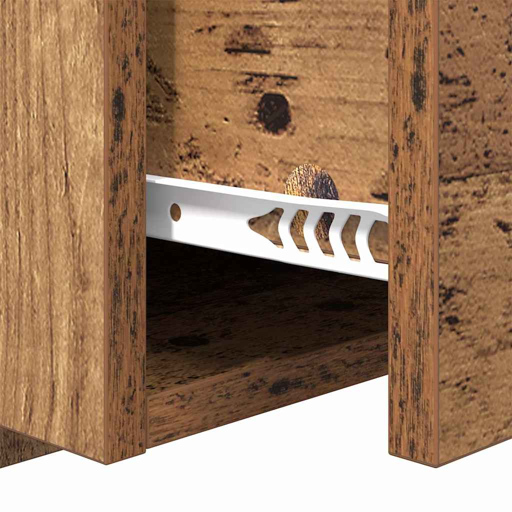 Headboard with Cabinet and Drawers 3 pcs Reclaimed Wood Wood Based Material