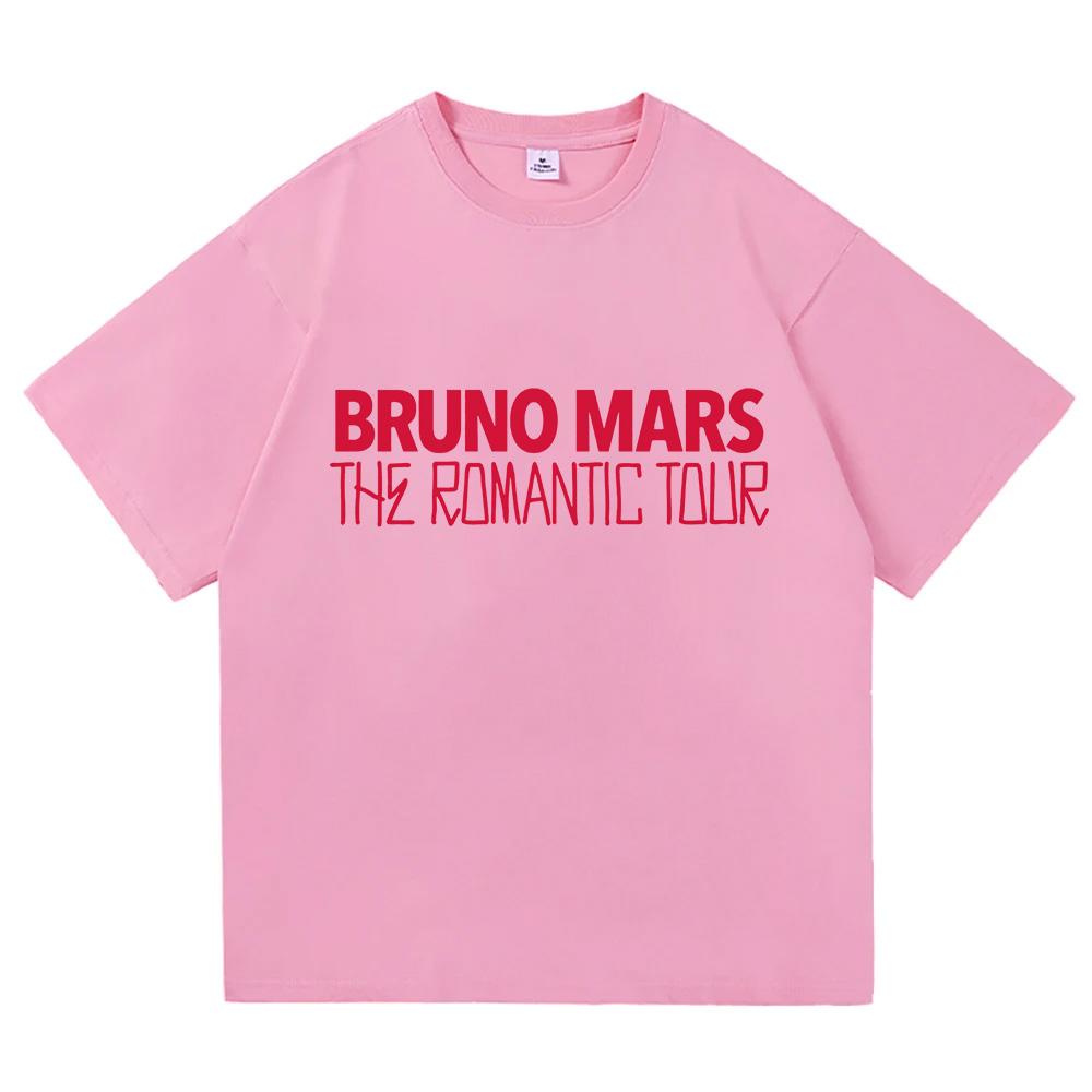 Bruno Mars The Romantic Tour 2026 Maglietta Moda Uomo Estetica Oversize Larga T-shirt Vintage 100% Cotone Top Magliette Grafiche