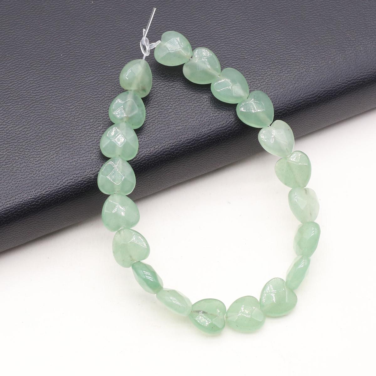 

Бусины из натурального камня бирюза/агаты в форме сердца граненые бусины для изготовления ювелирных изделий DIY ожерелье браслет серьги аксессуар Green Aventurine/10x10mm