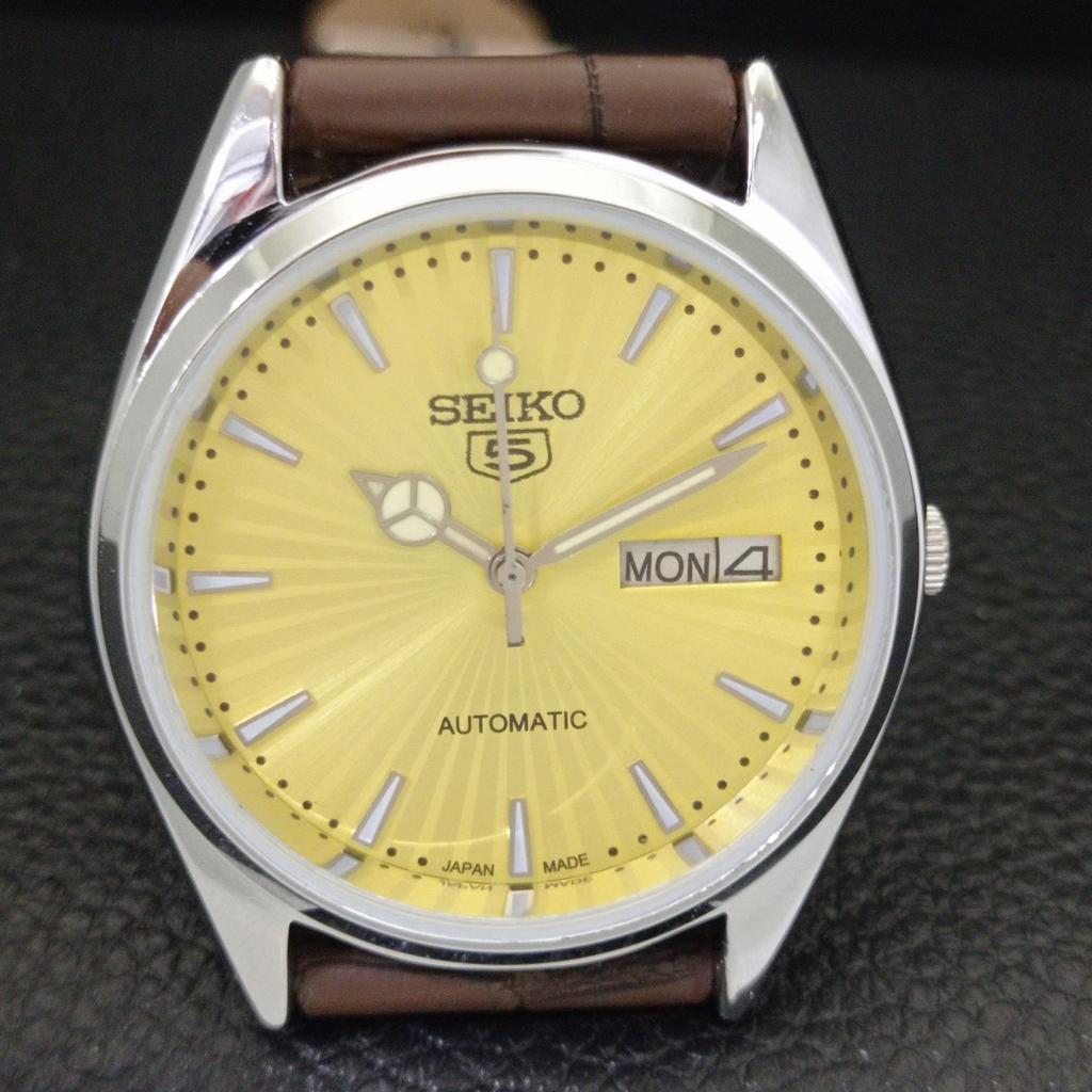 REFURBISHED SEIKO 5 AUTOMATIC 6309A JAPAN MENS VINTAGE GOLDEN WATCH A701706-5 R206c-a701706