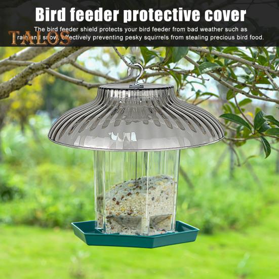 Capac protector din plastic, cupolă, pentru agățat păsări hrănitoare, rezistent la intemperii, colibri hrănitoare, ploaie protecție veveriță deflector pentru exterior