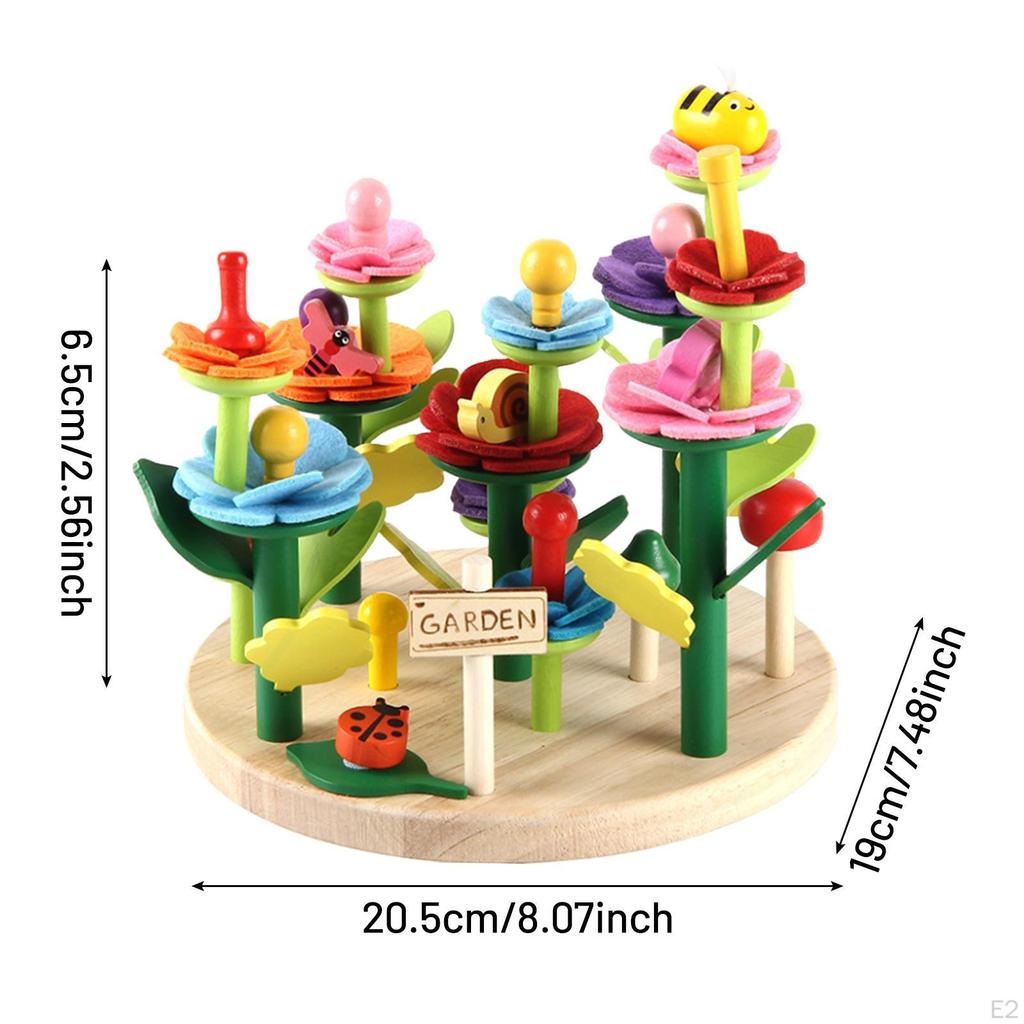 Flower Building Toy Set Sensory Toys Boys Garden