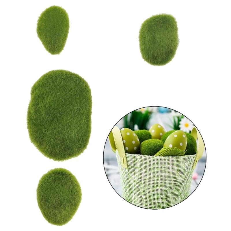 Pack Of 40 Artificial Moss Stones Mini Landscape Decoration For Aquarium Terrarium Craft Projects