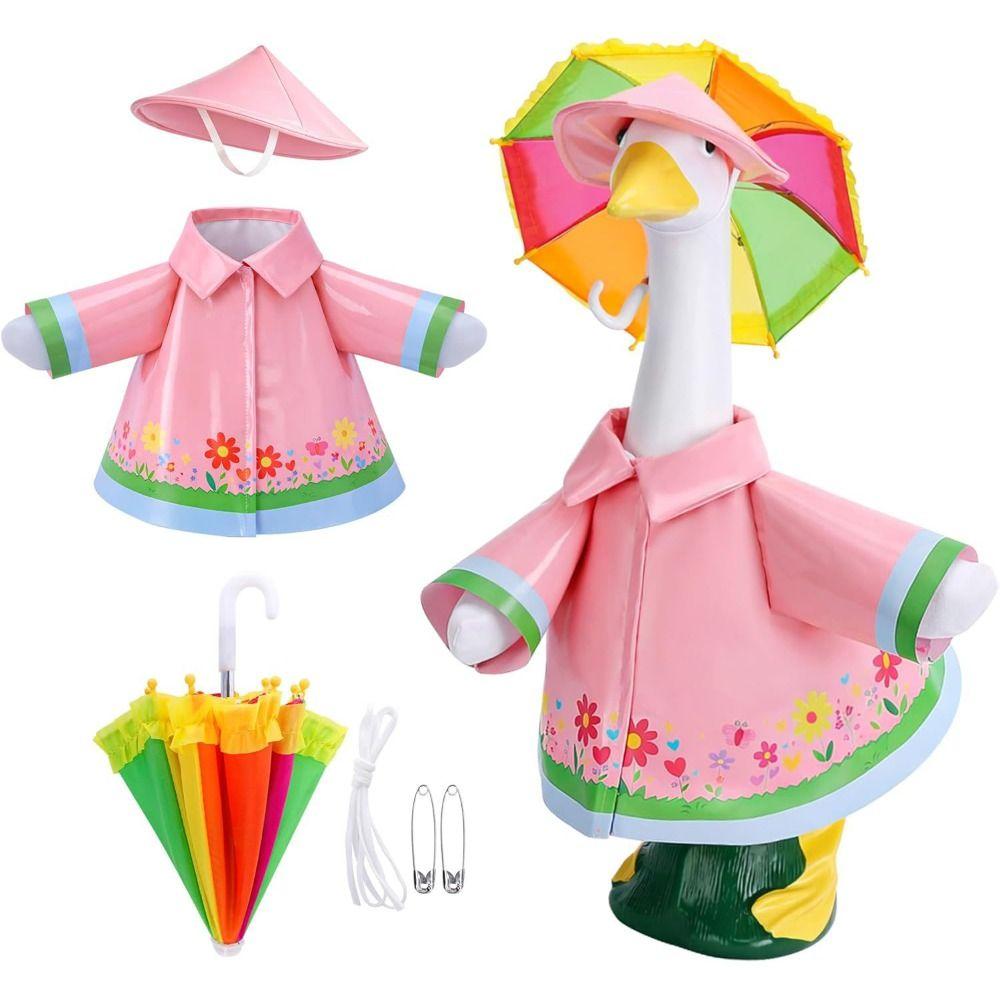 Raincoat Style Lawn Goose Costume Porch Design Garden Decoration Outfit Patio Decoration