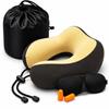 Portable Memory Foam U-Shaped Neck Pillow - Travel Sleep Support and Comfort