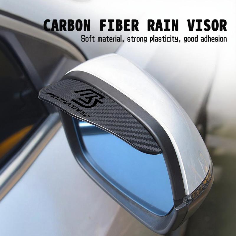 PVC Car Rear View Mirror Sticker Rain Eyebrow Rainproof Cover For Mazda MX-5 CX30 RX8 MX5 BK BL 5 CR CW 6 II GH CX-7 ER
