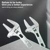 Mini Adjustable Multifunctional Wrench - Large Open End Strong Clamping Spanner for Bathroom Repair Tools