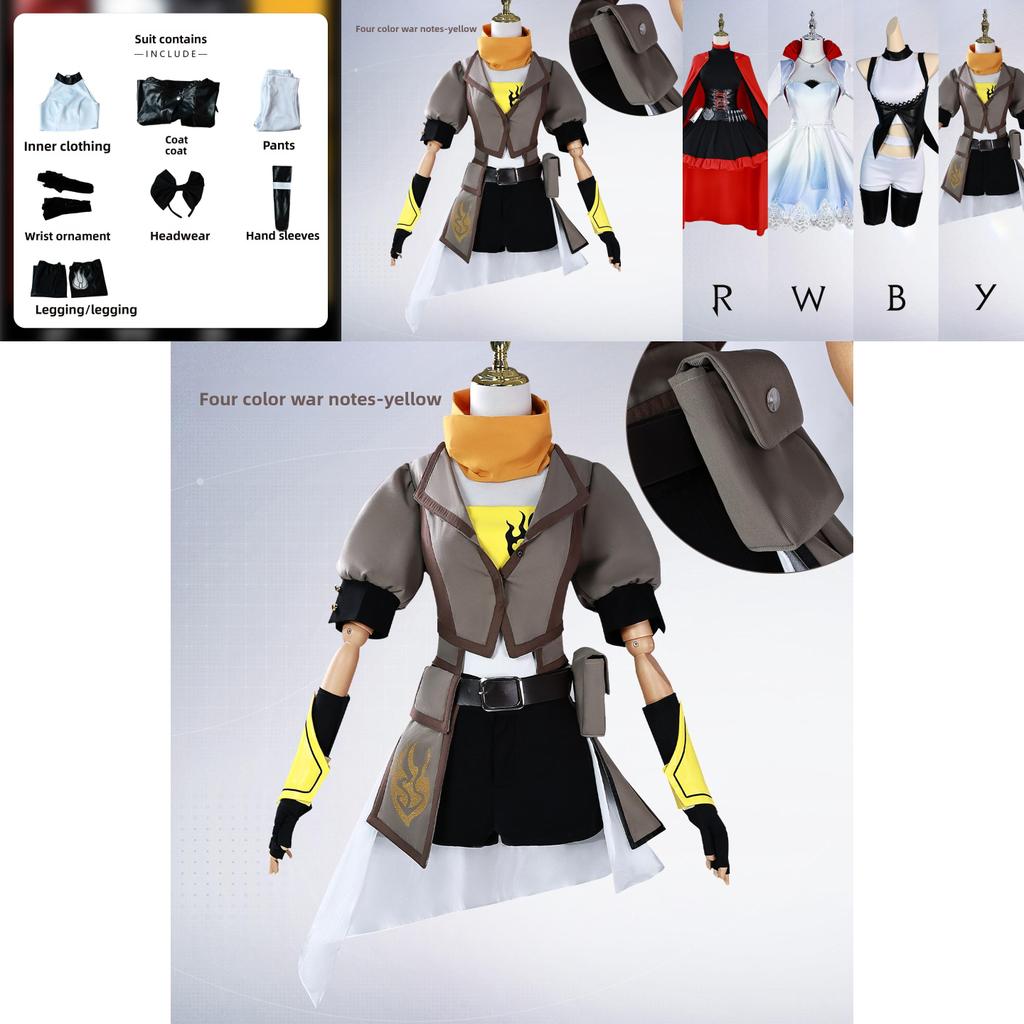 Rwby Ruby Rose Weiss Schnee Cosplay Dress With Polyester Fabric For Cosplay Parties And Events